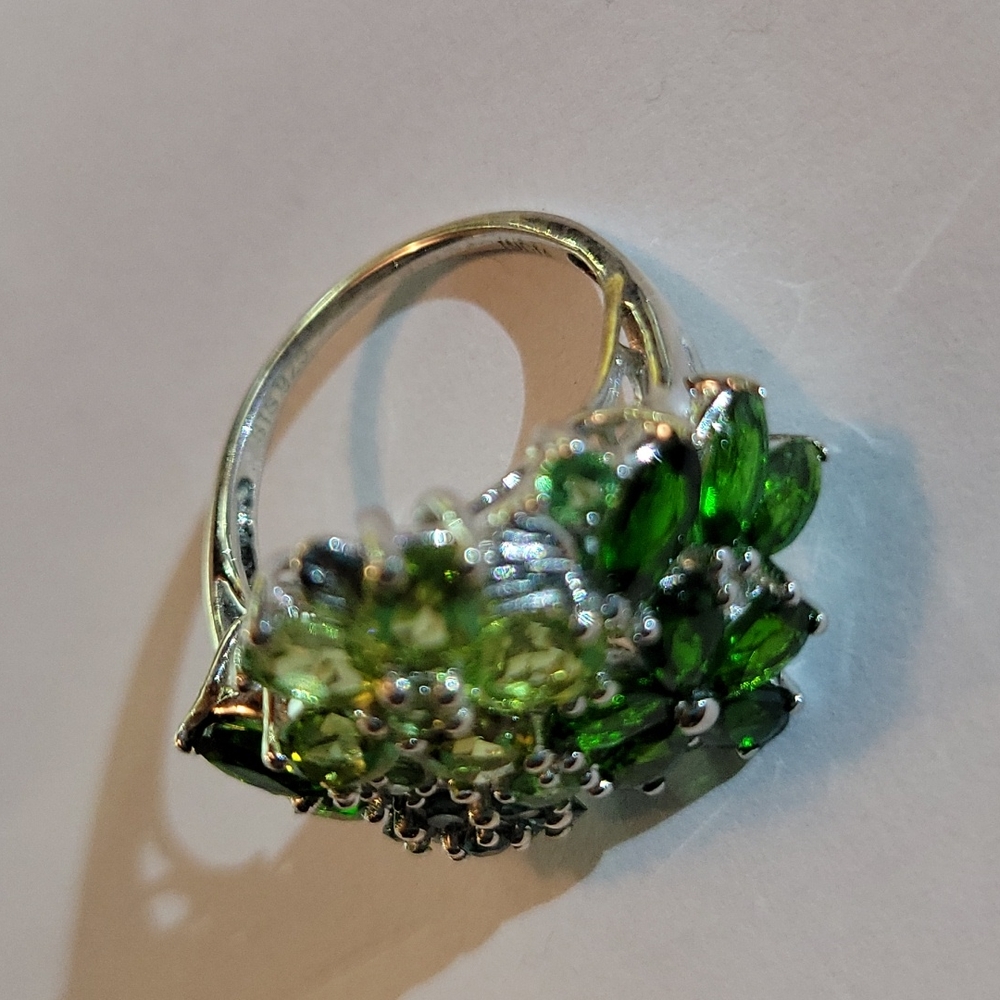 Chuck Clemency Sts Chrome Diopside/Peridot Ss Ring - image 4